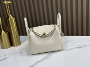 DDMode Factory Mini Lindy Togo Creamy White Gold Hardware 19cm Full Handmade