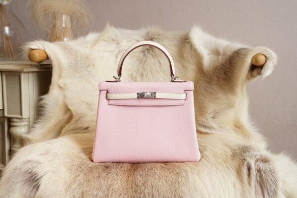 DDMode Whatsapp Hermes 3Q Rose Sakura / 8L Berton Togo Kelly 25CM Silver Hardware