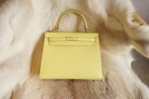DDMode Wechat Hermes 9R Lime Epsom Leather Kelly 25CM Gold Hardware