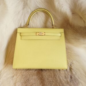DDMode Wechat Hermes 9R Lime Epsom Leather Kelly 25CM Gold Hardware