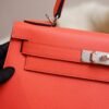 DDMode Whatsapp Hermes Kelly Sellier 28CM 0E Rose Texas Epsom Silver Hardware