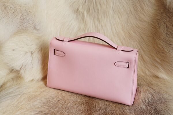 DDMode Whatsapp 3Q Rose Sakura Kelly Pochette 22CM Swift Leather Silver Hardware