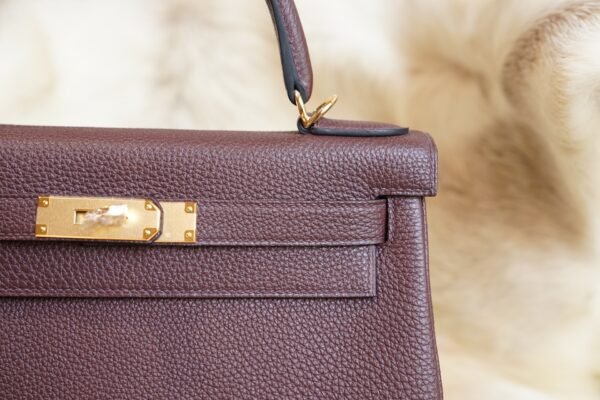 DDMode Hermes Kelly 25CM CK55 Rouge H Togo Leather Gold Hardware