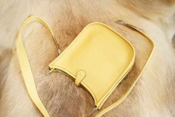 DDMode Factory Hermes 0Y Lemoncello Clemence Evelyne Mini 17CM Silver Hardware