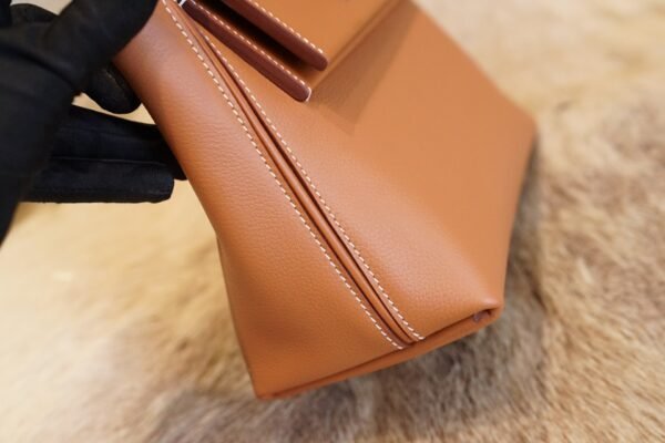 DDMode Hermes CK37 Gold Evercolor Leather Mini Kelly 2424 Silver Hardware