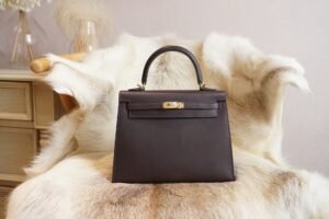 DDMode Whatsapp Hermes Kelly Sellier 25CM 46 Ebene Barenia Leather Gold Hardware