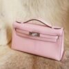 DDMode Whatsapp 3Q Rose Sakura Kelly Pochette 22CM Swift Leather Silver Hardware