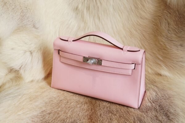 DDMode Whatsapp 3Q Rose Sakura Kelly Pochette 22CM Swift Leather Silver Hardware