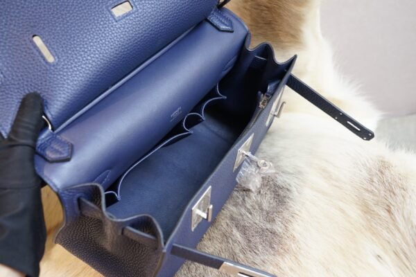 DDMode Hermes CK73 Blue Saphir Jypsiere 29CM Clemence Leather Silver Hardware