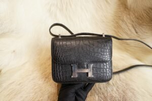 DDMode Factory Hermes Matte Crocodile Constance Micro 14CM CK89 Black