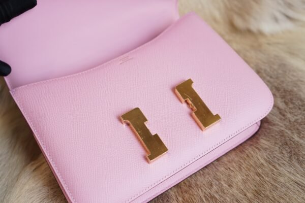 DDMode Whatsapp Hermes X9 Mauve Sylvestre Epsom Constance 24CM Gold Hardware