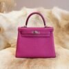 DDMode Hermes L3 Rose Purple Togo Leather Kelly Retourne 25CM Silver Hardware