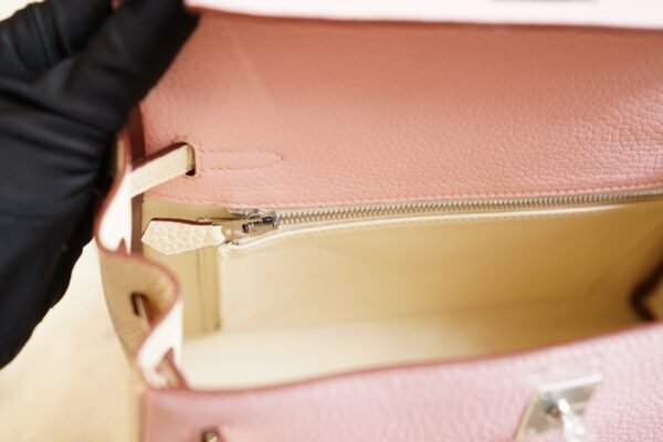 DDMode Whatsapp Hermes 3Q Rose Sakura / 8L Berton Togo Kelly 25CM Silver Hardware