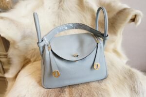 DDMode Whatsapp Hermes Lindy 26CM J7 Blue Lin Clemence Gold Hardware