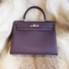 DDMode Hermes P9 Anemone Togo Leather Kelly Retourne 32CM Silver Hardware