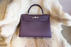 DDMode Hermes P9 Anemone Togo Leather Kelly Retourne 32CM Silver Hardware