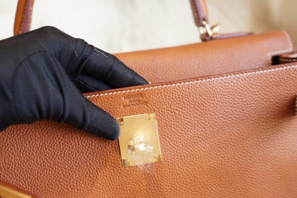 DDMode Hermes Kelly Retourne 32CM 34 Fauve Barenia Leather Gold Hardware