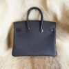 DDMode Wechat Hermes Togo / Shiny Crocodile Touch Birkin 25CM 2Z Blue Nuit