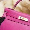DDMode Factory Hermes Kelly 28CM L3 Rose Purple Chevre Leather Gold Hardware