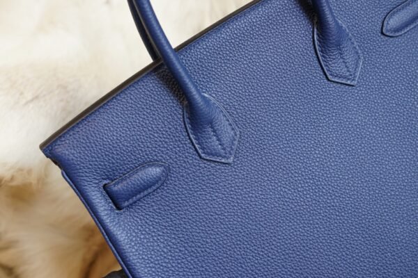DDMode Hermes 73 Blue Saphir Togo Leather Birkin 30CM Silver Hardware