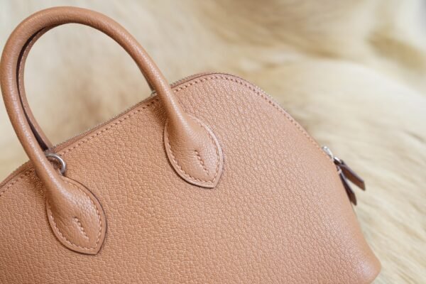 DDMode Wechat Hermes 2J Quebracho Chevre Leather Bolide Mini 18CM Silver Hardware