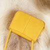 DDMode Factory Hermes Halzan 25CM 9D Jaune Amber Swift Leather Silver Hardware