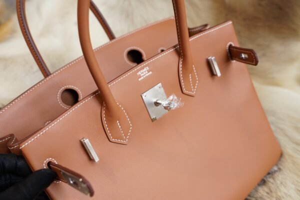 DDMode Wechat Hermes Birkin 30CM CK37 Gold Jonathan Leather Silver Hardware