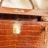 DDMode Wechat Hermes 33 Miel Shiny Crocodile Kelly Sellier 28CM Gold Hardware