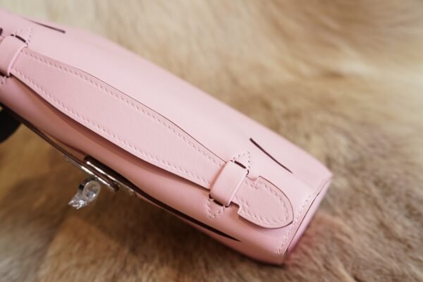 DDMode Whatsapp 3Q Rose Sakura Kelly Pochette 22CM Swift Leather Silver Hardware
