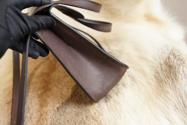 DDMode Factory Hermes 46 Ebene Barenia Leather Halzan 25CM Silver Hardware