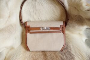DDMode Factory Hermes Beige Canvas 34 Fauve Barenia Kelly Depeches 25CM