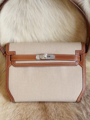 DDMode Factory Hermes Beige Canvas 34 Fauve Barenia Kelly Depeches 25CM