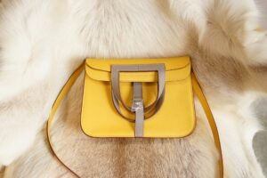 DDMode Factory Hermes Halzan 25CM 9D Jaune Amber Swift Leather Silver Hardware