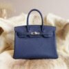 DDMode Hermes 73 Blue Saphir Togo Leather Birkin 30CM Silver Hardware