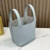 DDMode Factory Picotin Togo Linen blue Silver Hardware 18cm Full Handmade