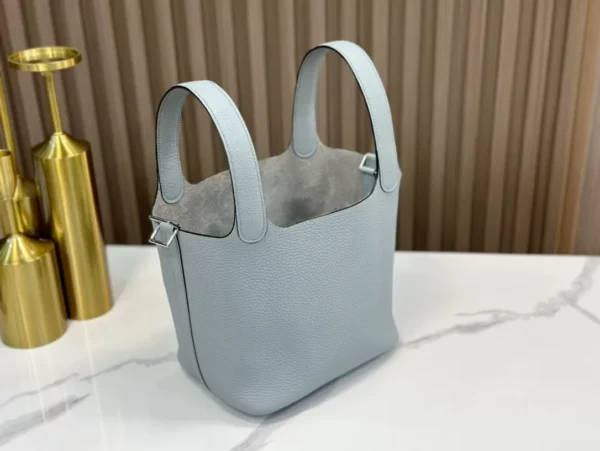 DDMode Factory Picotin Togo Linen blue Silver Hardware 18cm Full Handmade
