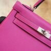 DDMode Hermes L3 Rose Purple Togo Leather Kelly Retourne 25CM Silver Hardware