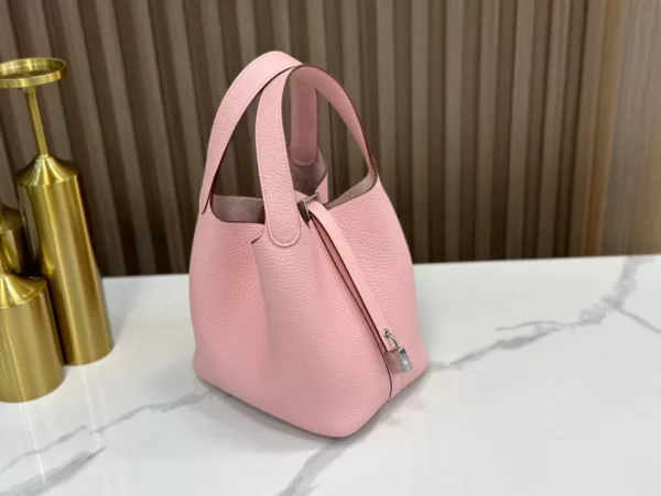 DDMode Factory Picotin Togo New Pink Silver Hardware 18cm Full Handmade