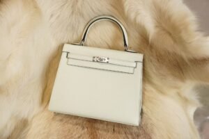 DDMode Whatsapp Hermes Kelly 25CM 0S Vert Fizz Epsom Leather Silver Hardware