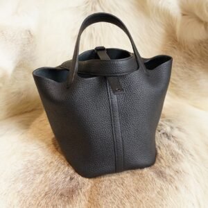 DDMode Hermes Picotin 18CM So Black CK89 Nior Clemence Leather Black Hardware