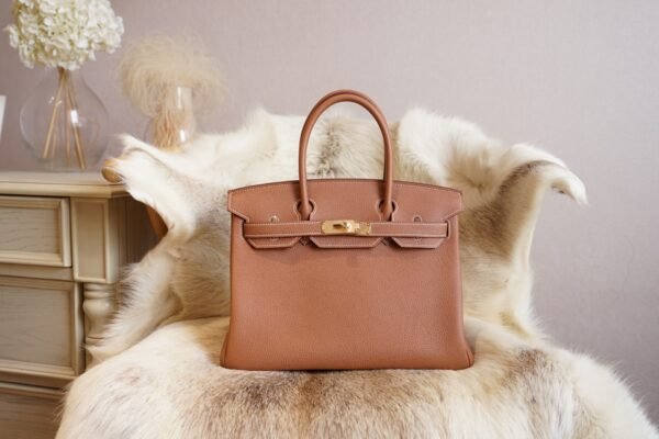 Sale Hermes Togo Leather Birkin 35CM CK37 Gold Tote Bag Gold Hardware