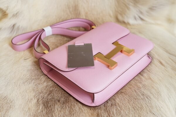 DDMode Whatsapp Hermes X9 Mauve Sylvestre Epsom Constance 24CM Gold Hardware