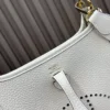 DDMode Hermès Mini Evelyne Togo Creamy White Gold Hardware 16cm Full Handmade Ghw