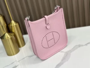 DDMode Hermès Mini Evelyne Togo mallow purple Silver Hardware 16cm Full Handmade Phw