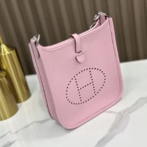 DDMode Hermès Mini Evelyne Togo mallow purple Silver Hardware 16cm Full Handmade Phw