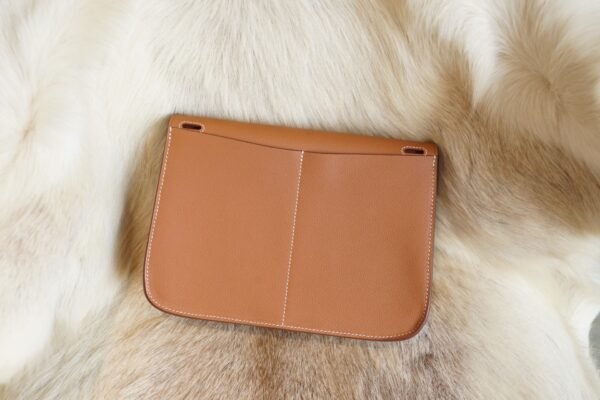 DDMode Factory Hermes Halzan 25CM CK37 Gold Evercolor Leather Gold Hardware