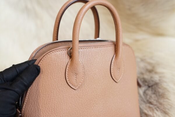 DDMode Wechat Hermes 2J Quebracho Chevre Leather Bolide Mini 18CM Silver Hardware