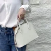 Bolide Evercolor Creamy White Silver Hardware 25cm Full Handmade Phw