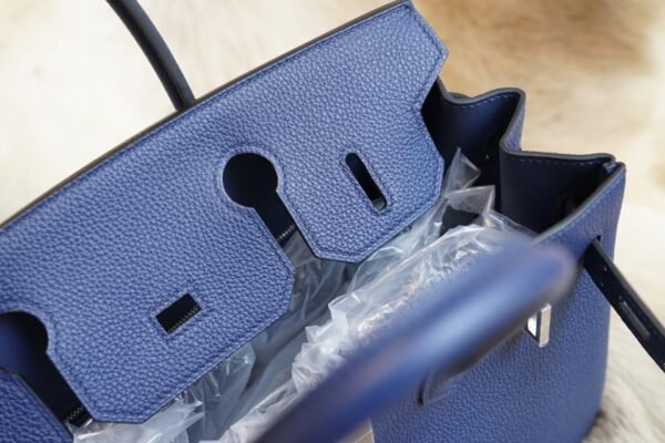 DDMode Hermes 73 Blue Saphir Togo Leather Birkin 30CM Silver Hardware