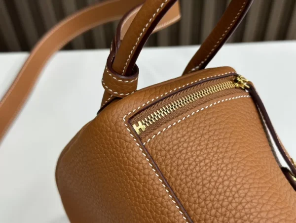DDMode Factory Mini Lindy Togo Golden Brown Gold Hardware 19cm Full Handmade